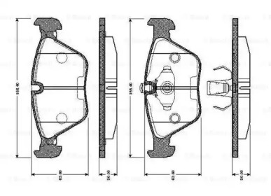 Комплект тормозных колодок (BOSCH: 0 986 TB2 153)