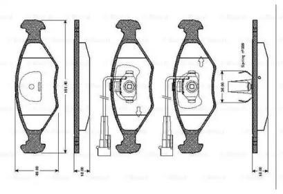 Комплект тормозных колодок (BOSCH: 0 986 TB2 156)