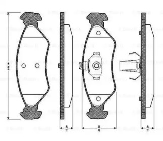 Комплект тормозных колодок (BOSCH: 0 986 TB2 160)