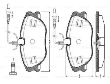 Комплект тормозных колодок (BOSCH: 0 986 TB2 166)