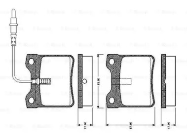 Комплект тормозных колодок (BOSCH: 0 986 TB2 175)