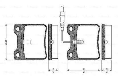 Комплект тормозных колодок (BOSCH: 0 986 TB2 177)