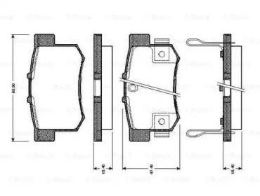 Комплект тормозных колодок (BOSCH: 0 986 TB2 181)