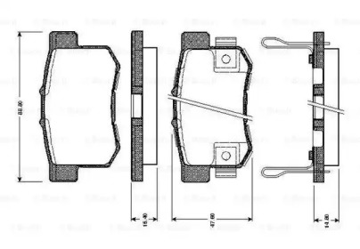 Комплект тормозных колодок (BOSCH: 0 986 TB2 182)