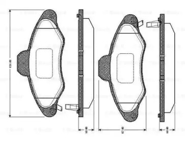 Комплект тормозных колодок (BOSCH: 0 986 TB2 185)