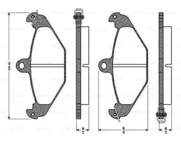 Комплект тормозных колодок (BOSCH: 0 986 TB2 192)