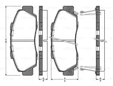 Комплект тормозных колодок (BOSCH: 0 986 TB2 193)