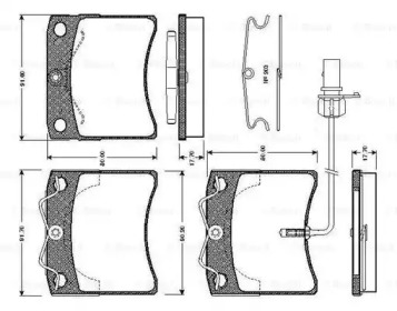 Комплект тормозных колодок (BOSCH: 0 986 TB2 210)