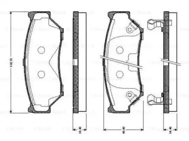 Комплект тормозных колодок (BOSCH: 0 986 TB2 211)