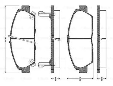 Комплект тормозных колодок (BOSCH: 0 986 TB2 223)