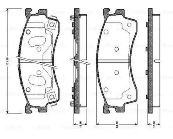 Комплект тормозных колодок (BOSCH: 0 986 TB2 227)