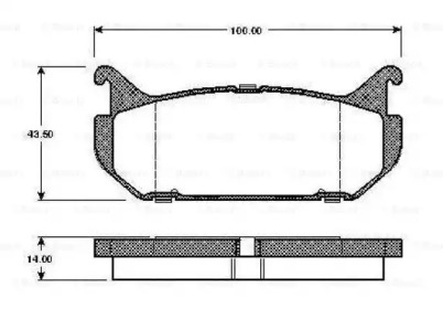 Комплект тормозных колодок (BOSCH: 0 986 TB2 230)