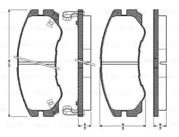 Комплект тормозных колодок (BOSCH: 0 986 TB2 234)