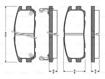 Комплект тормозных колодок (BOSCH: 0 986 TB2 237)