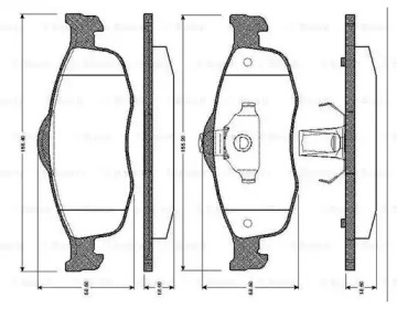 Комплект тормозных колодок (BOSCH: 0 986 TB2 240)