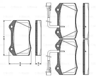 Комплект тормозных колодок (BOSCH: 0 986 TB2 243)