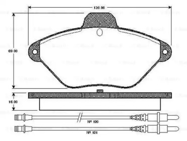 Комплект тормозных колодок (BOSCH: 0 986 TB2 246)