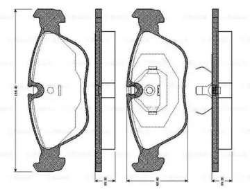 Комплект тормозных колодок (BOSCH: 0 986 TB2 248)