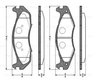 Комплект тормозных колодок (BOSCH: 0 986 TB2 253)