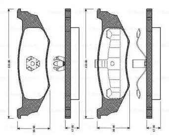 Комплект тормозных колодок (BOSCH: 0 986 TB2 260)