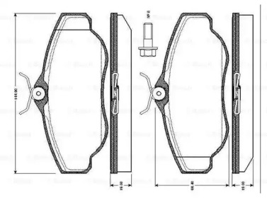 Комплект тормозных колодок (BOSCH: 0 986 TB2 274)