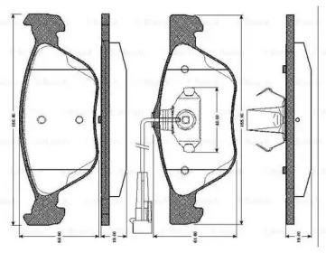 Комплект тормозных колодок (BOSCH: 0 986 TB2 286)