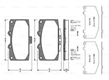 Комплект тормозных колодок (BOSCH: 0 986 TB2 294)