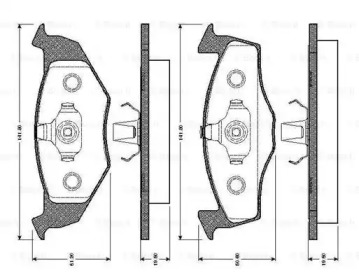 Комплект тормозных колодок (BOSCH: 0 986 TB2 300)