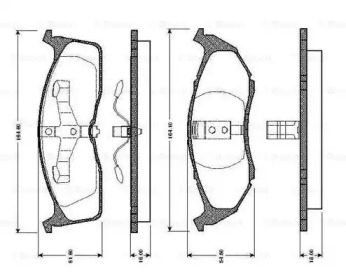 Комплект тормозных колодок (BOSCH: 0 986 TB2 302)