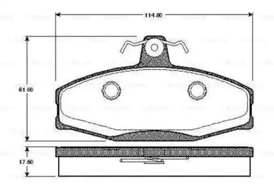 Комплект тормозных колодок (BOSCH: 0 986 TB2 305)