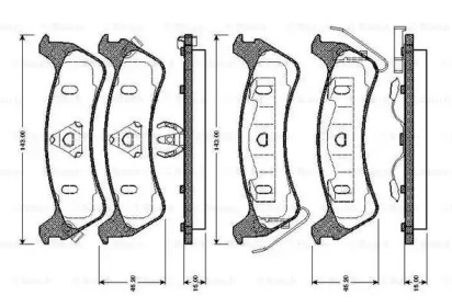 Комплект тормозных колодок (BOSCH: 0 986 TB2 308)