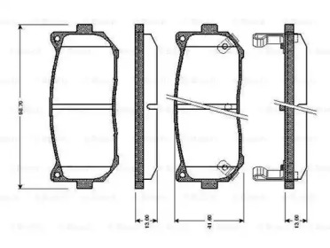 Комплект тормозных колодок (BOSCH: 0 986 TB2 321)