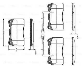 Комплект тормозных колодок (BOSCH: 0 986 TB2 329)