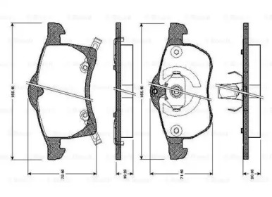 Комплект тормозных колодок (BOSCH: 0 986 TB2 335)