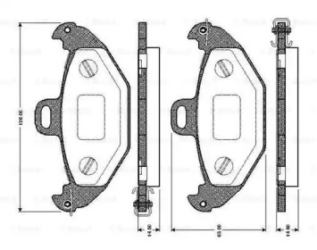 Комплект тормозных колодок (BOSCH: 0 986 TB2 337)