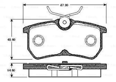 Комплект тормозных колодок (BOSCH: 0 986 TB2 339)