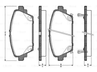 Комплект тормозных колодок (BOSCH: 0 986 TB2 340)