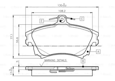 Комплект тормозных колодок (BOSCH: 0 986 TB2 349)