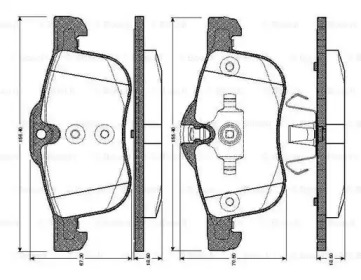 Комплект тормозных колодок (BOSCH: 0 986 TB2 355)