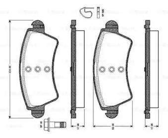 Комплект тормозных колодок (BOSCH: 0 986 TB2 359)