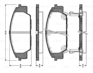 Комплект тормозных колодок (BOSCH: 0 986 TB2 364)