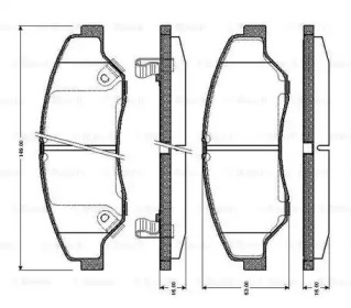 Комплект тормозных колодок (BOSCH: 0 986 TB2 366)