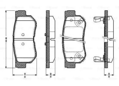 Комплект тормозных колодок (BOSCH: 0 986 TB2 369)