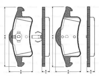 Комплект тормозных колодок (BOSCH: 0 986 TB2 373)