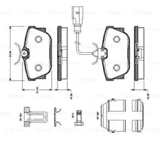 Комплект тормозных колодок (BOSCH: 0 986 TB2 376)