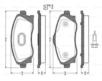 Комплект тормозных колодок (BOSCH: 0 986 TB2 380)