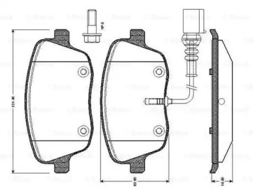 Комплект тормозных колодок (BOSCH: 0 986 TB2 382)