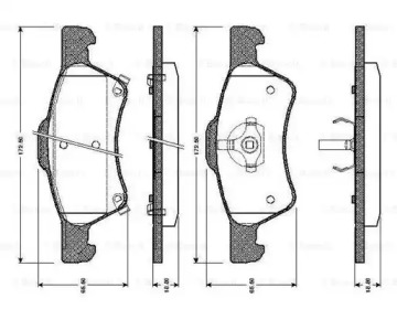 Комплект тормозных колодок (BOSCH: 0 986 TB2 387)