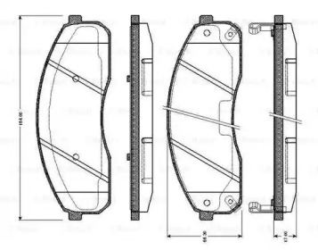 Комплект тормозных колодок (BOSCH: 0 986 TB2 394)