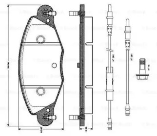 Комплект тормозных колодок (BOSCH: 0 986 TB2 398)